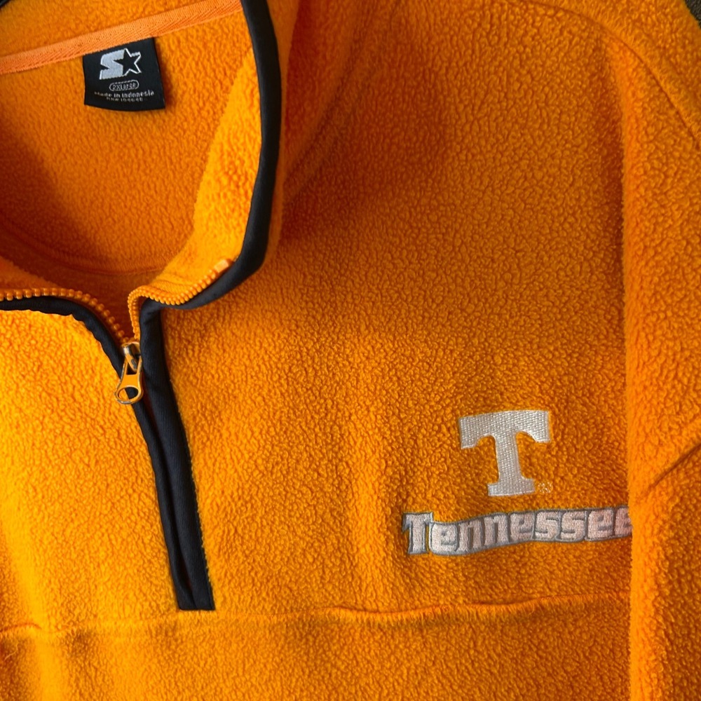 Starter Tennessee Volunteers Mens 2XL Orange Quarter Zip Fleece Pullover Jacket